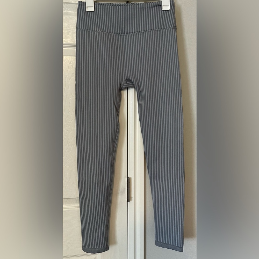 Fabletics Charcoal Pinstripe Leggings
